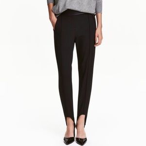 H&M Stirrup Trouser Pants Leggings - Black 4 Small